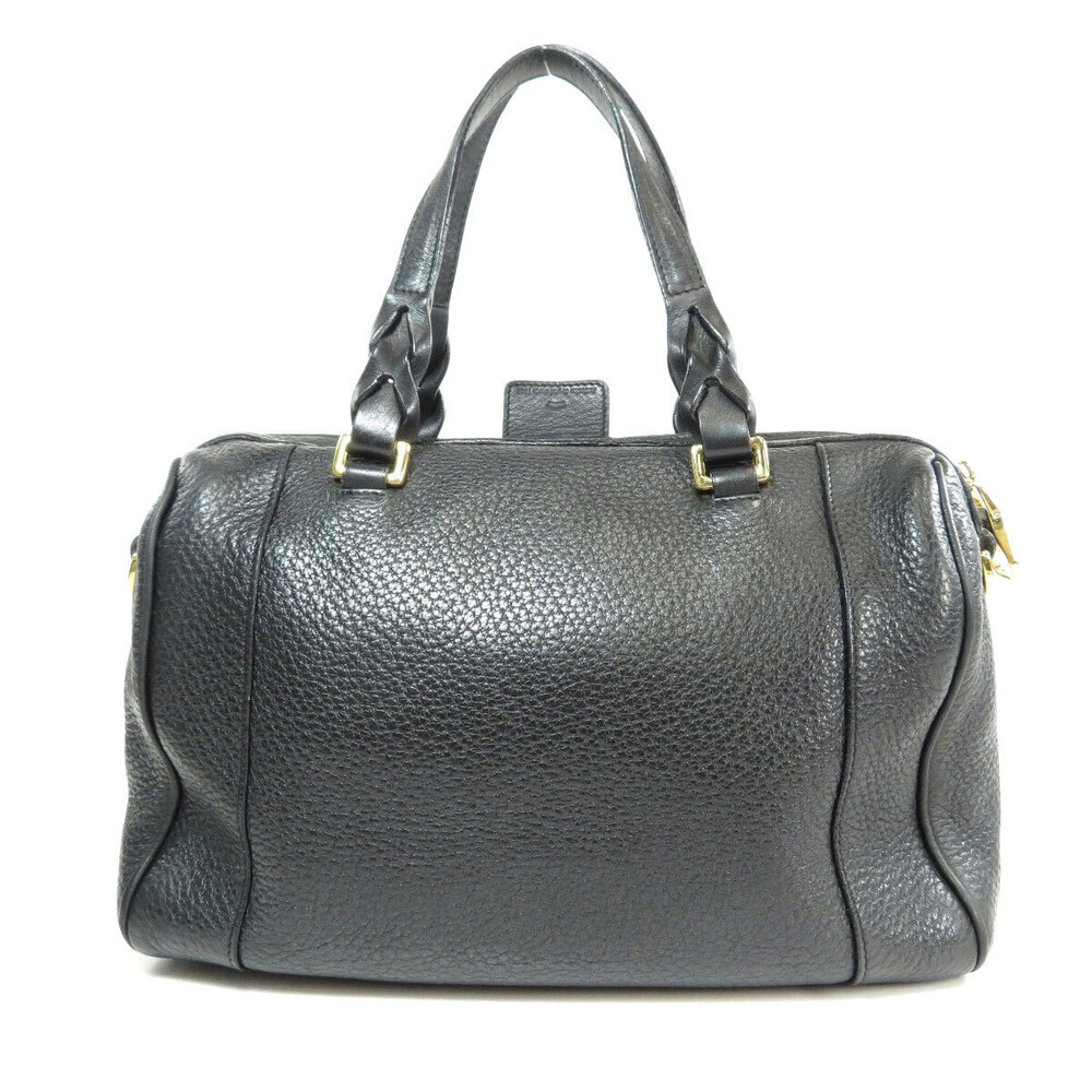 Loewe Handbag Leather Fusta Black
